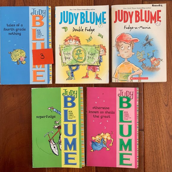 JUDY BLUME COMPLETE FUDGE SERIES 1-5 Fourth Double Shelia Super Fudge-a-mania - Picture 6 of 12